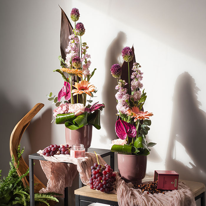 Échoppe Végétale _ Artisan fleuriste_ Messein en Lorraine _ Composition, fleurs et plantes _ Composition haute