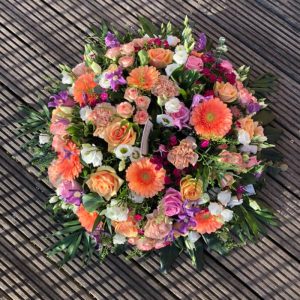 Échoppe Végétale _ Artisan fleuriste_ Messein en Lorraine _ Composition, fleurs et plantes _ Deuil _ Coussin rond